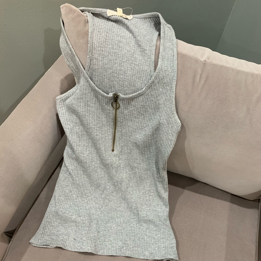 Zipper front tank top from the buckle